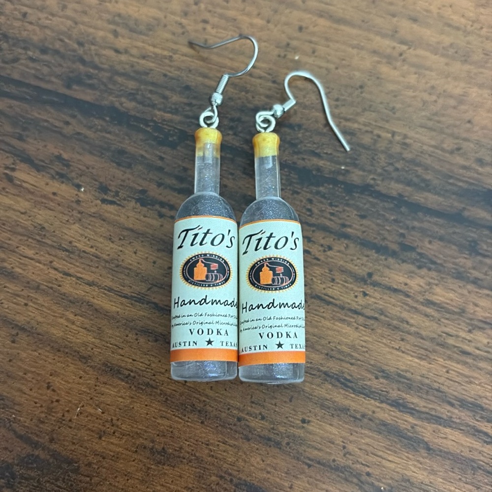 Mini Tito Bottle Dangle Earrings